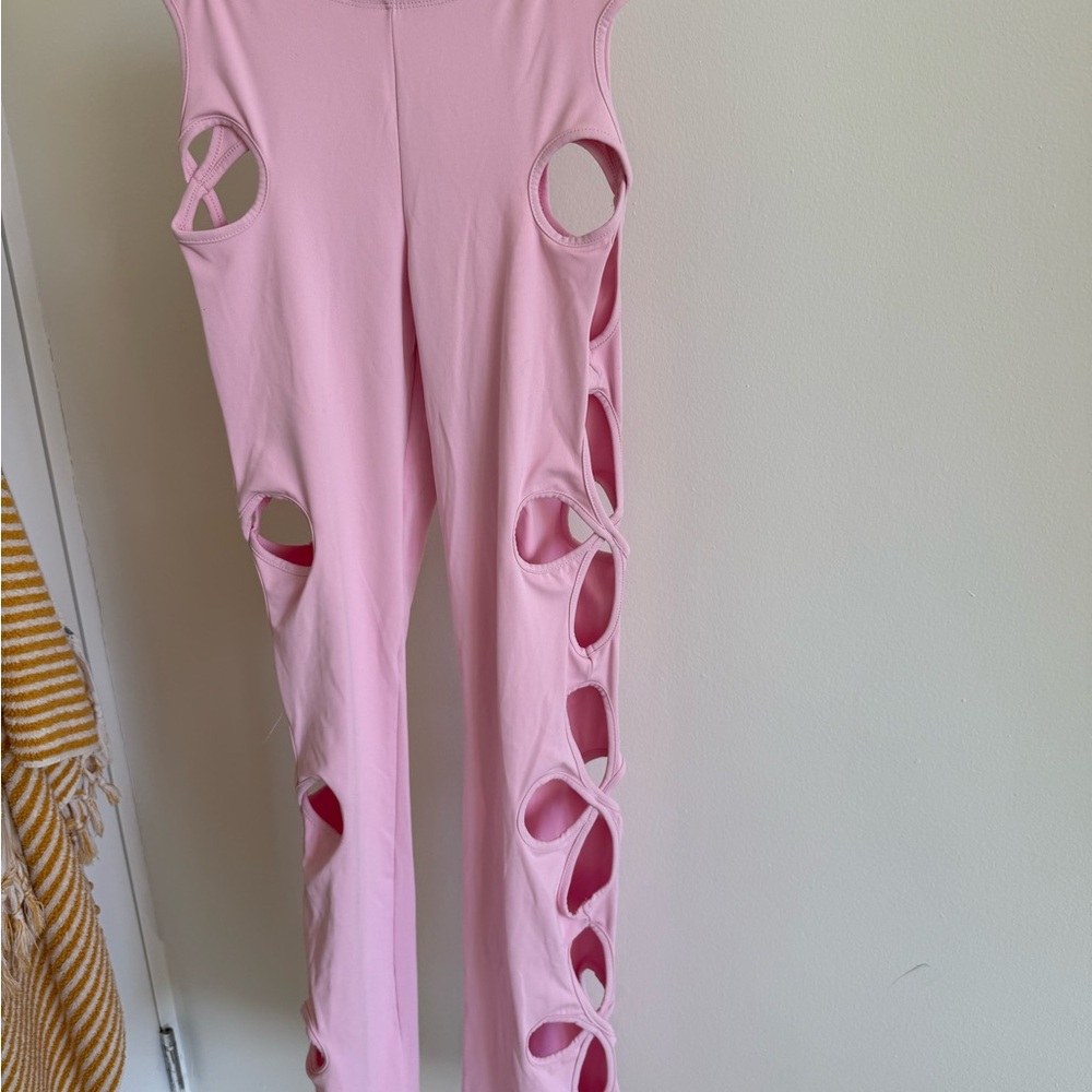 Dolls Kill Pink Cut-Out Pants